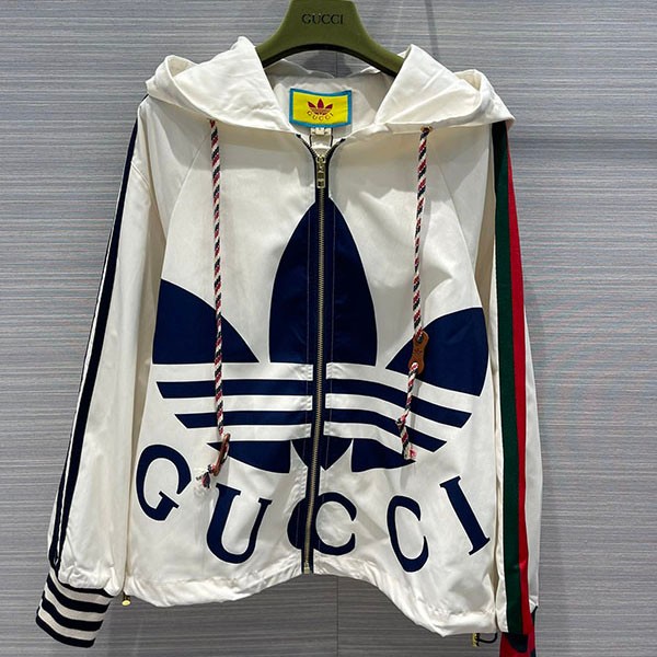 [Not available in Japan] Adidas x Gucci collaboration viscose zip-up jacket guw52008