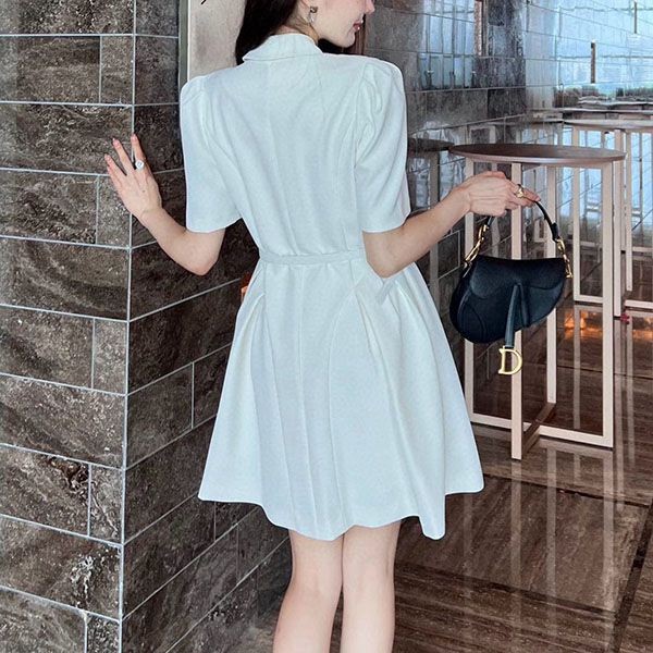 Hard to find Dior CD button copy shirt dress one piece dee24948