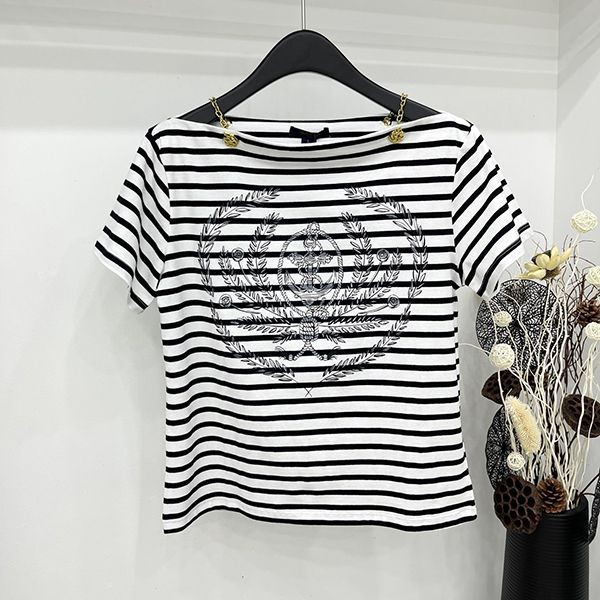 [Refreshing stripes?]Louis Vuitton Anchor T-shirt copy 1AFMU1