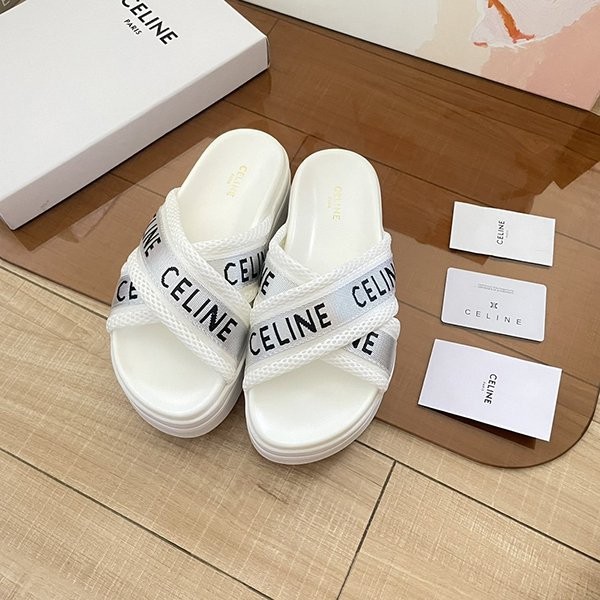A battle for the CELINE Jacquard Replica Mesh Textile Sandals CET07360