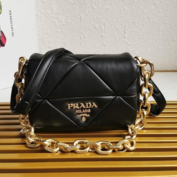 Attention! Prada System Nappa Patchwork Bag Replica 3 Colors puv81588