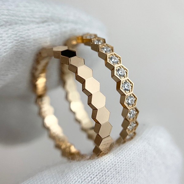 Rare Fake Chaumet BEE MY LOVE Collection Honeycomb Ring shb73889 Rare Fake Chaumet BEE MY LOVE Collection Honeycomb Ring shb73889