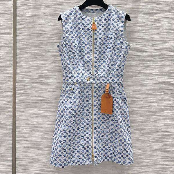 A favorite of many celebrities ☆Louis Vuitton Monogram Zip-up Dress Replica vuk35065