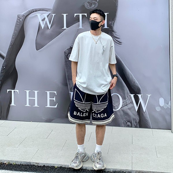 Immediate delivery Balenciaga Adidas stripe detail track pants replica bao30843