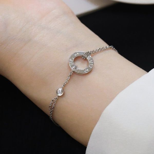 No.1 Popular Cartier Love Bracelet Fake Diamond B6038100