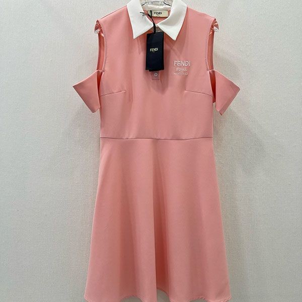 Cute Fendi logo open shoulder n-grade dress fei62307 Cute Fendi logo open shoulder n-grade dress fei62307