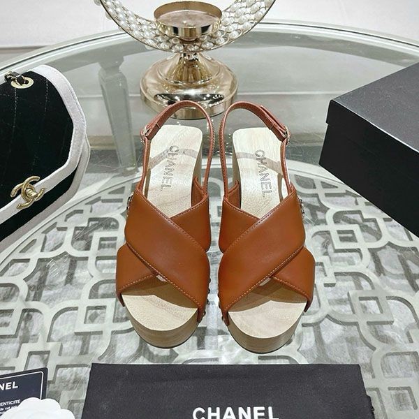 n-grade recommended chanel clogs platform fake sandals 24C shu88947