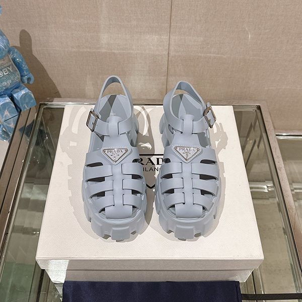 Prada Monolith Rubber Sandals Fake Logo Platform Strap Mules 1X853M3 Prada Monolith Rubber Sandals Fake Logo Platform Strap Mules 1X853M3