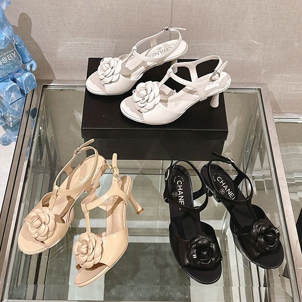 Super Hot Topic! 24P Chanel Parody CC_Ankle Strap High Heel Pumps shn19250