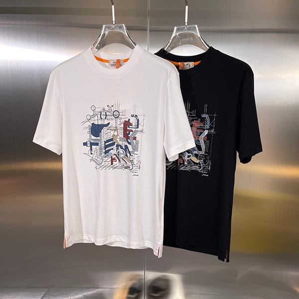 Hermes Parody Capsule Sports Cut and Sewn T-Shirt with Tracking 2 Colors erc88040 Hermes Parody Capsule Sports Cut and Sewn T-Shirt with Tracking 2 Colors erc88040