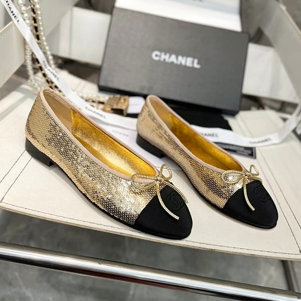 Hard to find fake Chanel CC logo ballerina shoes shn35933 Hard to find fake Chanel CC logo ballerina shoes shn35933