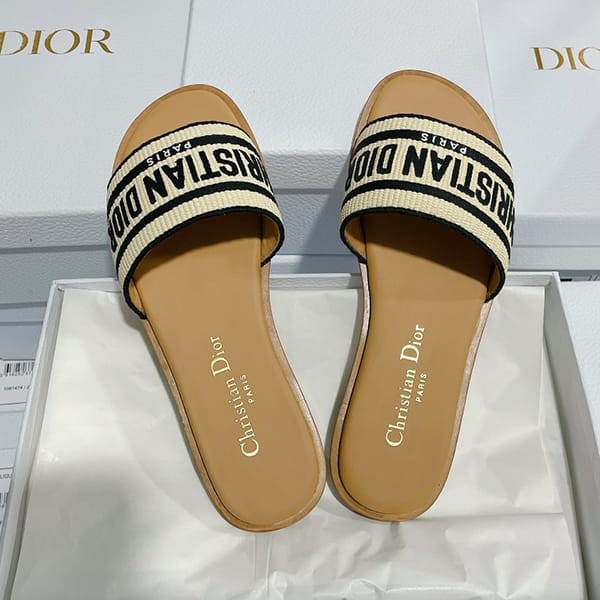 Express delivery Dior replica dway heel slide cd logo 3.5cm sandals dem56213