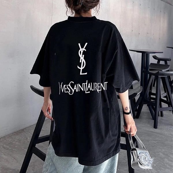 Latest and stylish Saint Laurent signature logo T-shirt replica Sac48325