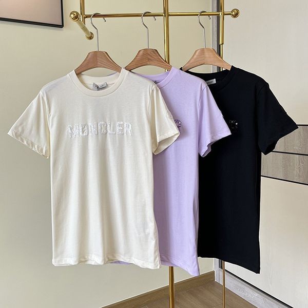 New color☆Rare Moncler fake logo embroidered on chest T-shirt Available in 3 colors moz86999