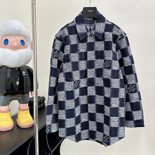 A trendy piece Louis Vuitton] Damier wool overshirt copy 1AFAUL