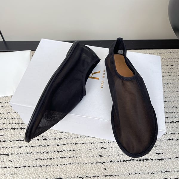 New design The Row parody black nylon sock shoes zan58623