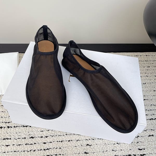 New design The Row parody black nylon sock shoes zan58623