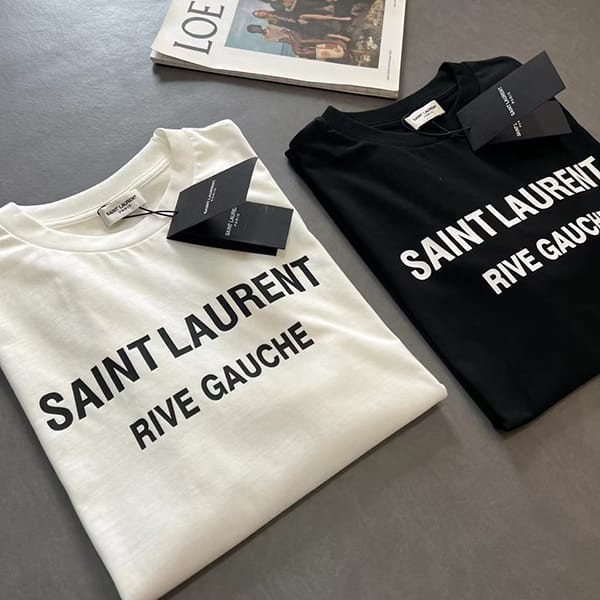 Attention ★ Saint Laurent replica signature logo T-shirt 2 colors Sau48274