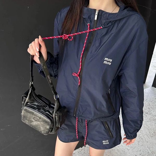 [Miu Miu replica] Cropped windbreaker set up myv23474