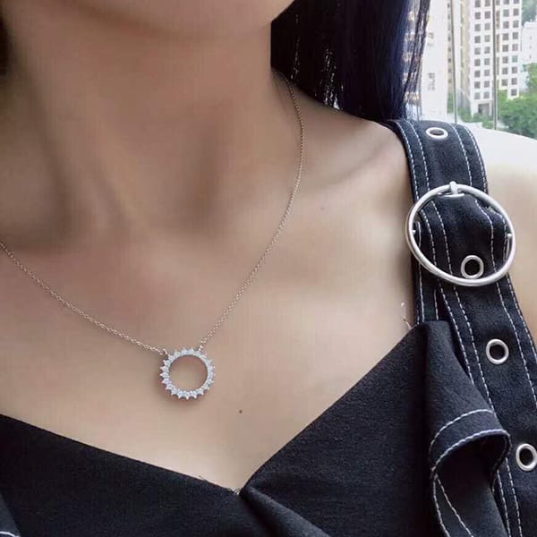 Autumn/Winter Sale Tiffany Open Circle Diamond Necklace Pendant Parody Tiw65073 Autumn/Winter Sale Tiffany Open Circle Diamond Necklace Pendant Parody Tiw65073