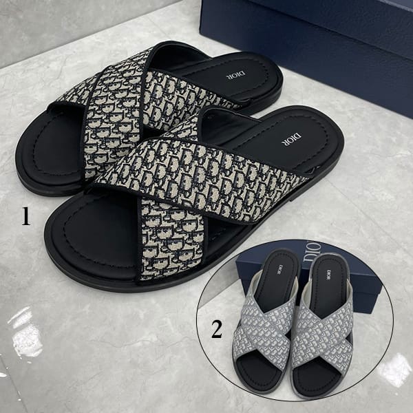 Very popular Dior men's fashion sandals replica 2 colors dex46070