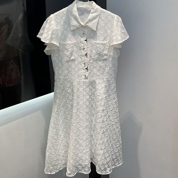 Free shippingLouis Vuitton One Piece Copy "Monogram" White Silk vux28908 Free shippingLouis Vuitton One Piece Copy "Monogram" White Silk vux28908