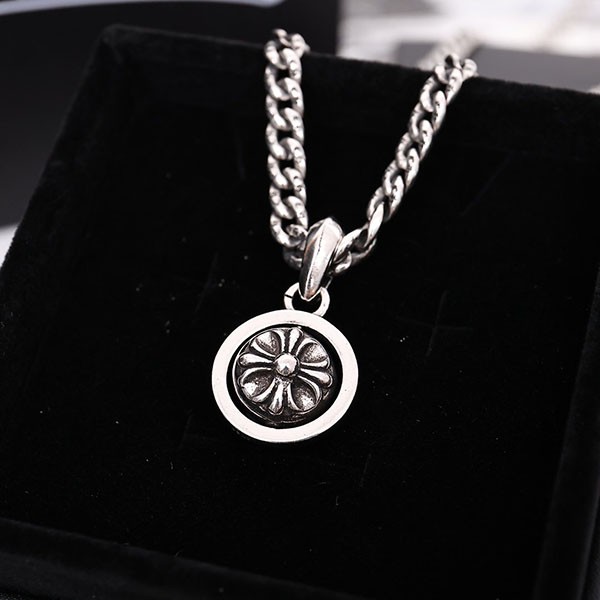 Chrome Hearts Silver Medal Charm Necklace Replica Kug93084
