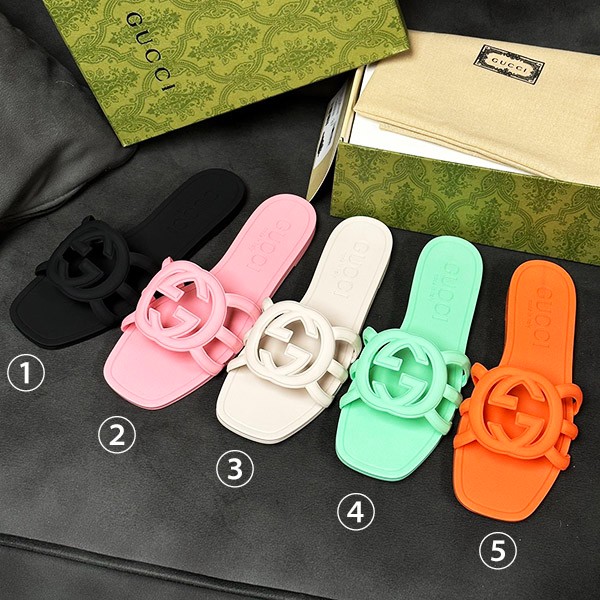Only a few left ☆ Gucci logo rubber slide sandals replica 5 colors gum04899 Only a few left ☆ Gucci logo rubber slide sandals replica 5 colors gum04899