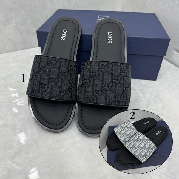 Autumn/Winter Sale Dior H-Town Sandals Rubber Oblique Jacquard Replica 2 Colors deb43677