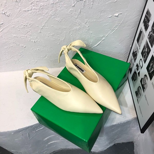 Jil Sander Replica Leather Heel Pumps with Back Straps Jip35431