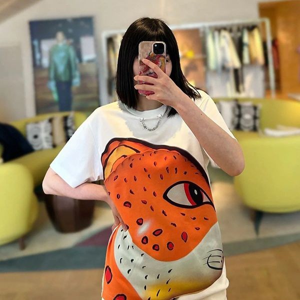 ☆Super popular☆《Oversized leopard print is a style icon☆Louis Vuitton LV T-shirt copy leopard print 1AFTSS ☆Super popular☆《Oversized leopard print is a style icon☆Louis Vuitton LV T-shirt copy leopard print 1AFTSS