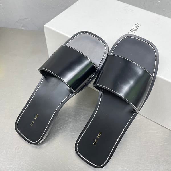 Fake Avery leather flat sandals from The Row, loved by many celebrities, zar63523 Fake Avery leather flat sandals from The Row, loved by many celebrities, zar63523