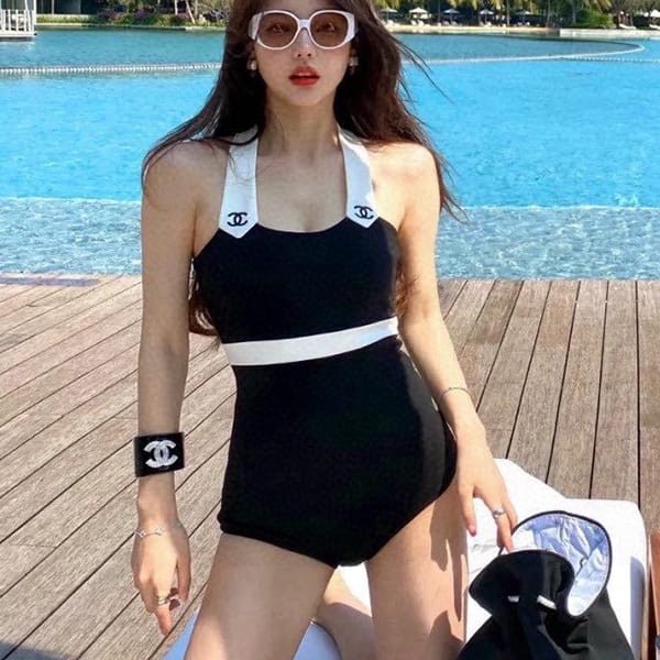 High quality Chanel replica one piece swimsuit swimwear shr81780