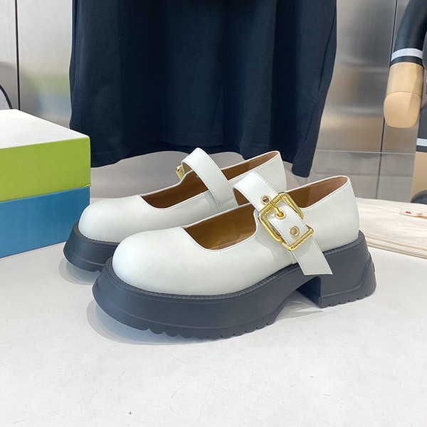 Immediate delivery Marni leather platform Mary Jane flats replica maj85691