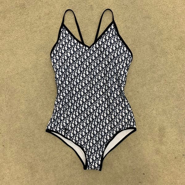 Rare Dior Grade N Swimsuit Oblique One Piece Nylon Strap der09654