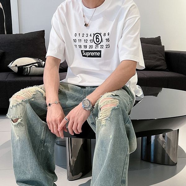 Maison Margiela Supreme fake collaboration short sleeve t-shirt limited quantity! Mat02931