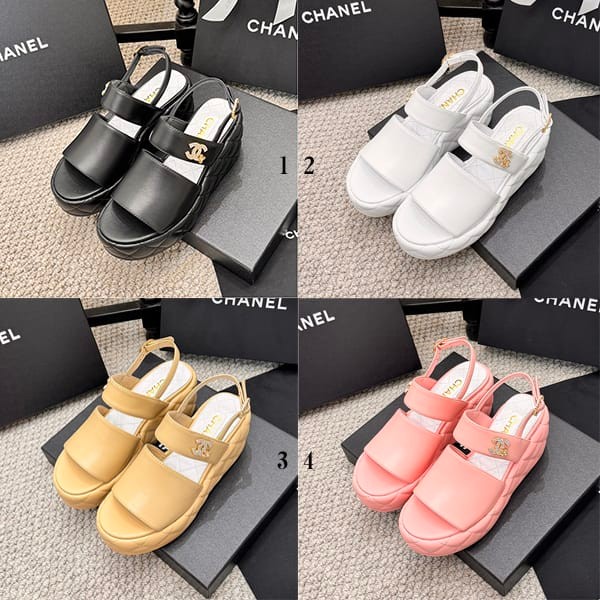 Recommended Chanel Replica Sandals Matelasse Platform 4 Colors sht18850