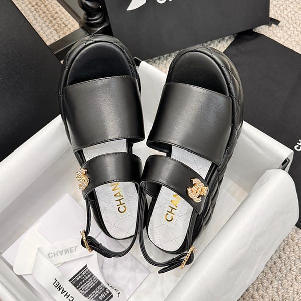 Recommended Chanel Replica Sandals Matelasse Platform 4 Colors sht18850