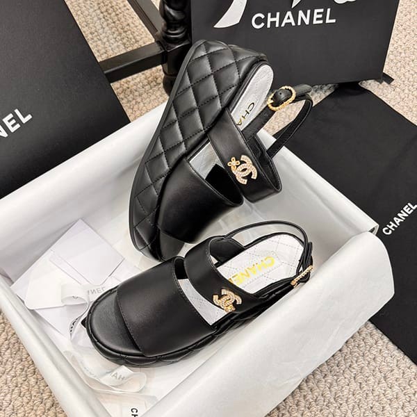 Recommended Chanel Replica Sandals Matelasse Platform 4 Colors sht18850