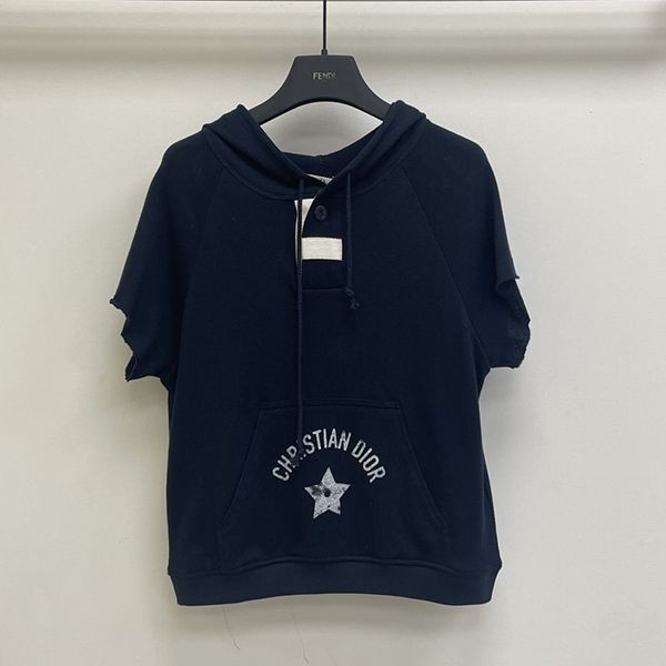 Cute Dior knockoff casual short sleeve sweatshirt dey16449 Cute Dior knockoff casual short sleeve sweatshirt dey16449