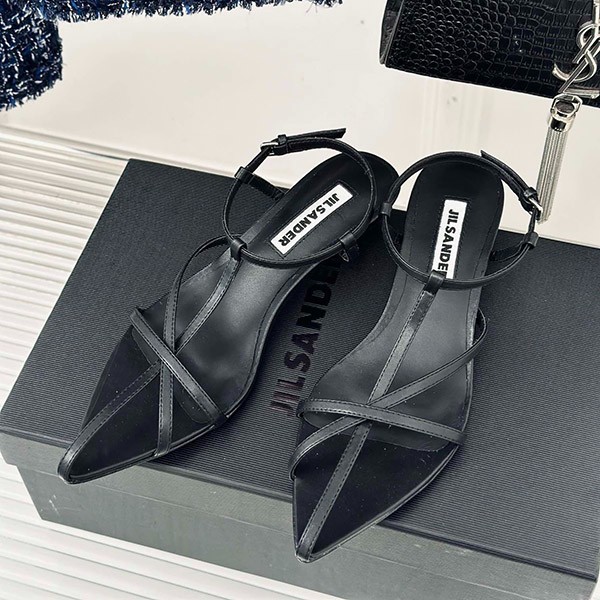 Jil Sander Leather Strappy Heel Sandals Replica Jil11163