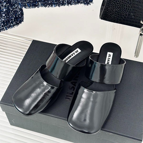Jil Sander Leather Heeled Mules Replica Jic34794