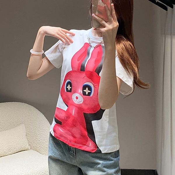 New designLouis Vuitton sequin rabbit T-shirt n grade 1AFV27 New designLouis Vuitton sequin rabbit T-shirt n grade 1AFV27