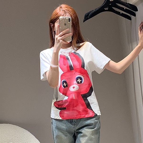 New designLouis Vuitton sequin rabbit T-shirt n grade 1AFV27