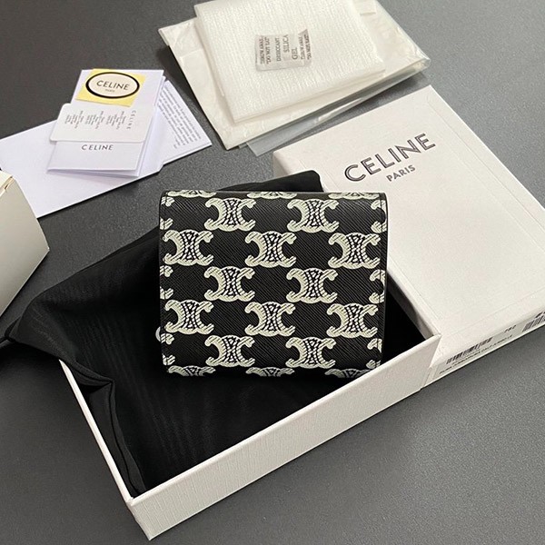 Celine Replica Small Wallet Triomphe / Triomphe Canvas 10D782FR938NO
