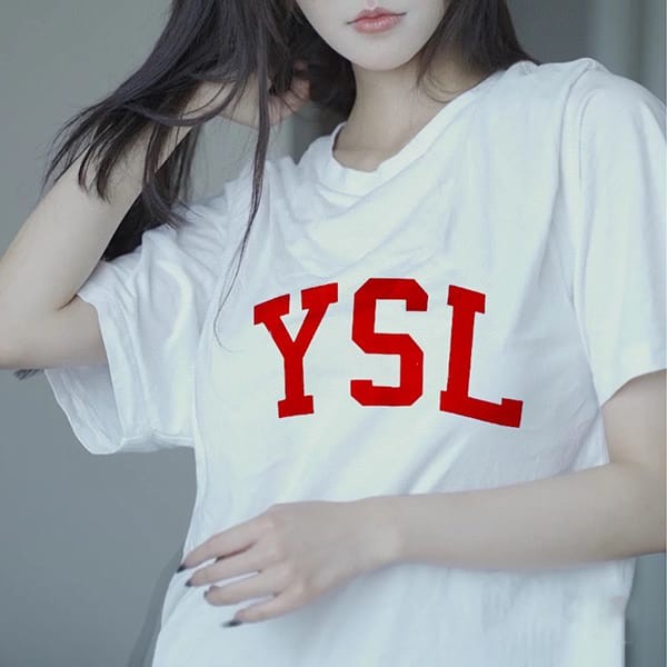 Best price challenge Saint Laurent signature logo T-shirt n grade Saq65188 Best price challenge Saint Laurent signature logo T-shirt n grade Saq65188