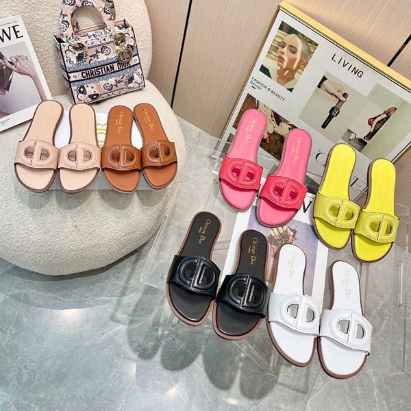 Dior Sandals Mules Fake CD Logo Calf Leather Mules des37555