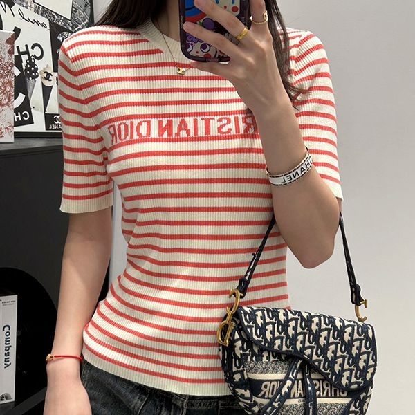 New color ☆ Rare Dior short sleeve sweater replica dej38613