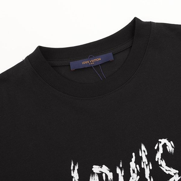 Cheap price!Louis Vuitton logo sketch style font T-shirt copy vuz41815