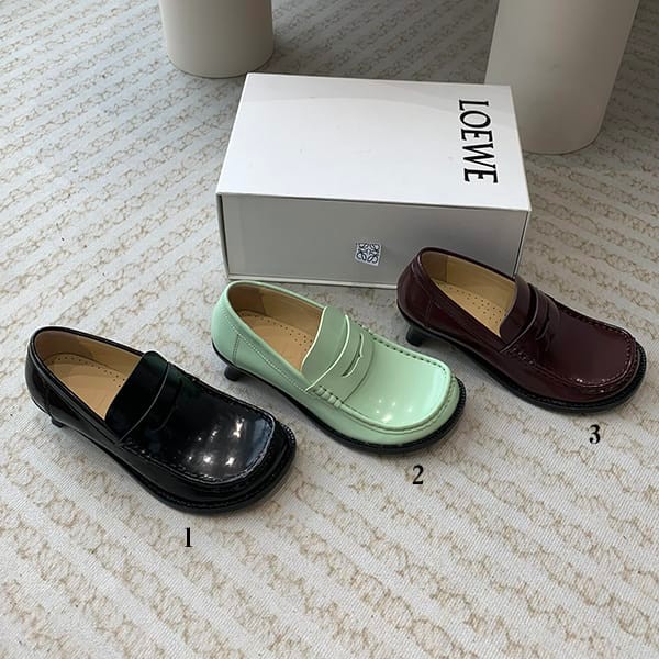 Latest and stylish Loewe fake calfskin round toe loafers in 3 colors lod02005 Latest and stylish Loewe fake calfskin round toe loafers in 3 colors lod02005